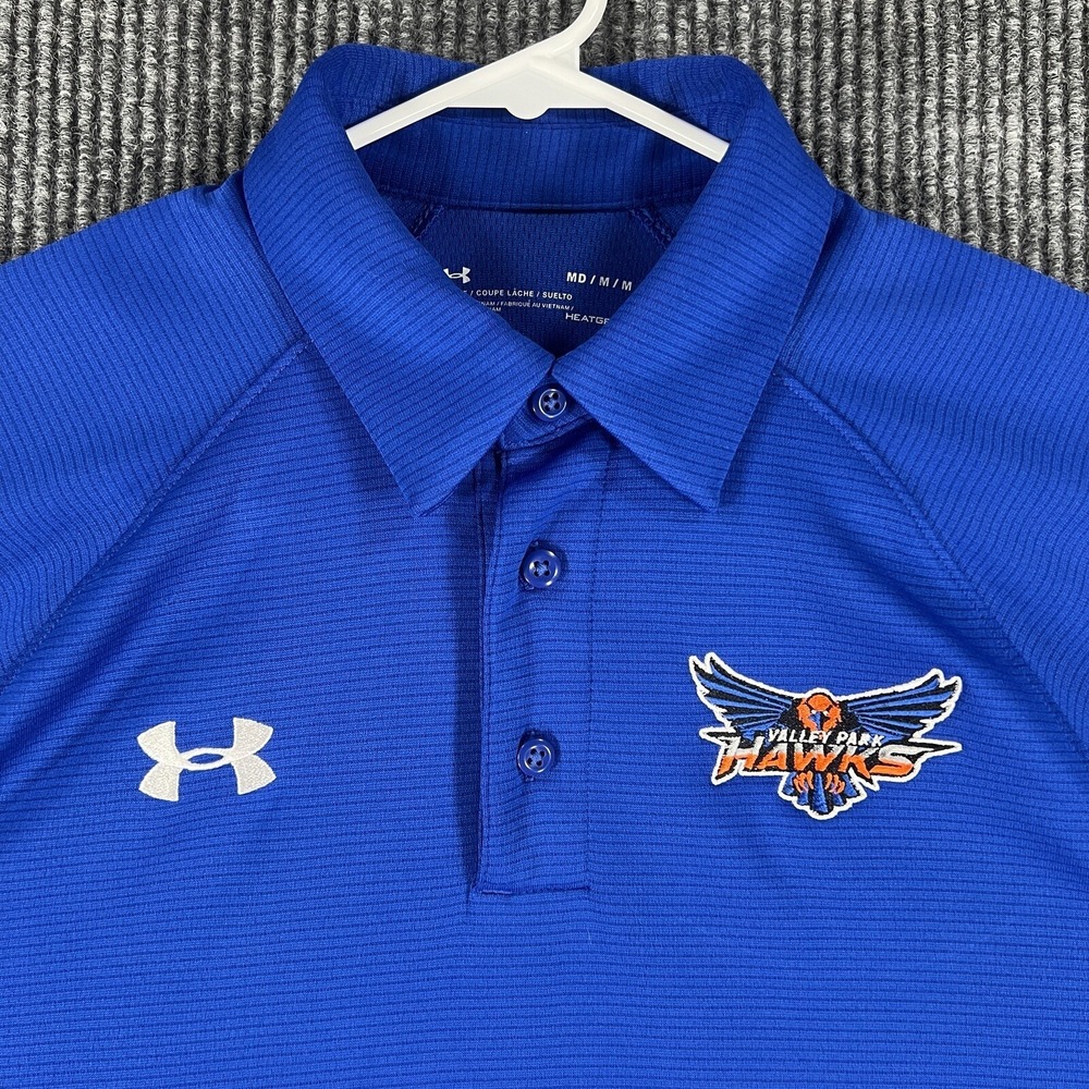 Valley Park Hawks Mens Shirt Under Armour Medium Blue Short Sleeve Heat Gear‎